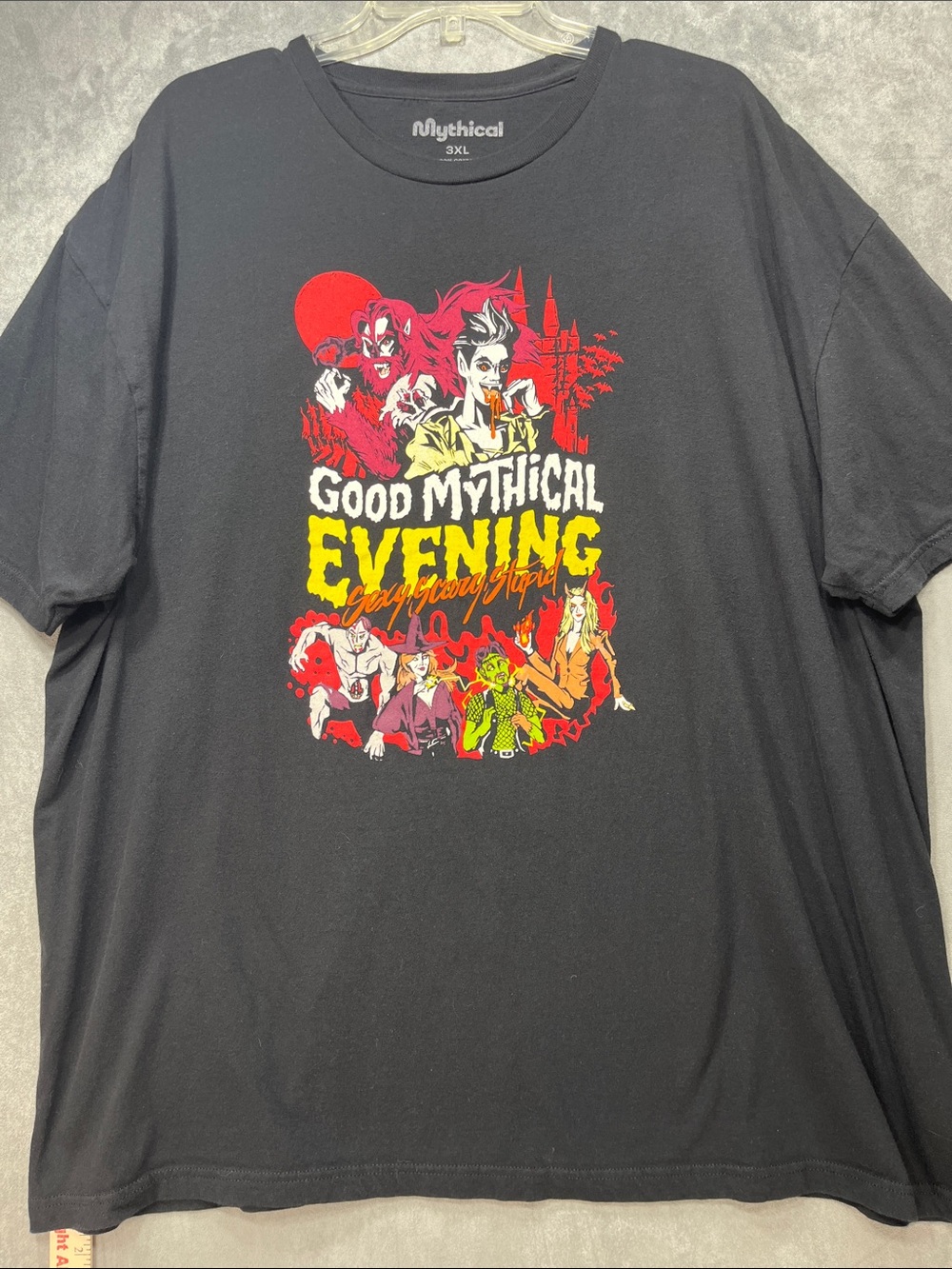 Mythical Good Mythical Evening Horror Graphic Tee Black 3XL Rhett & Link